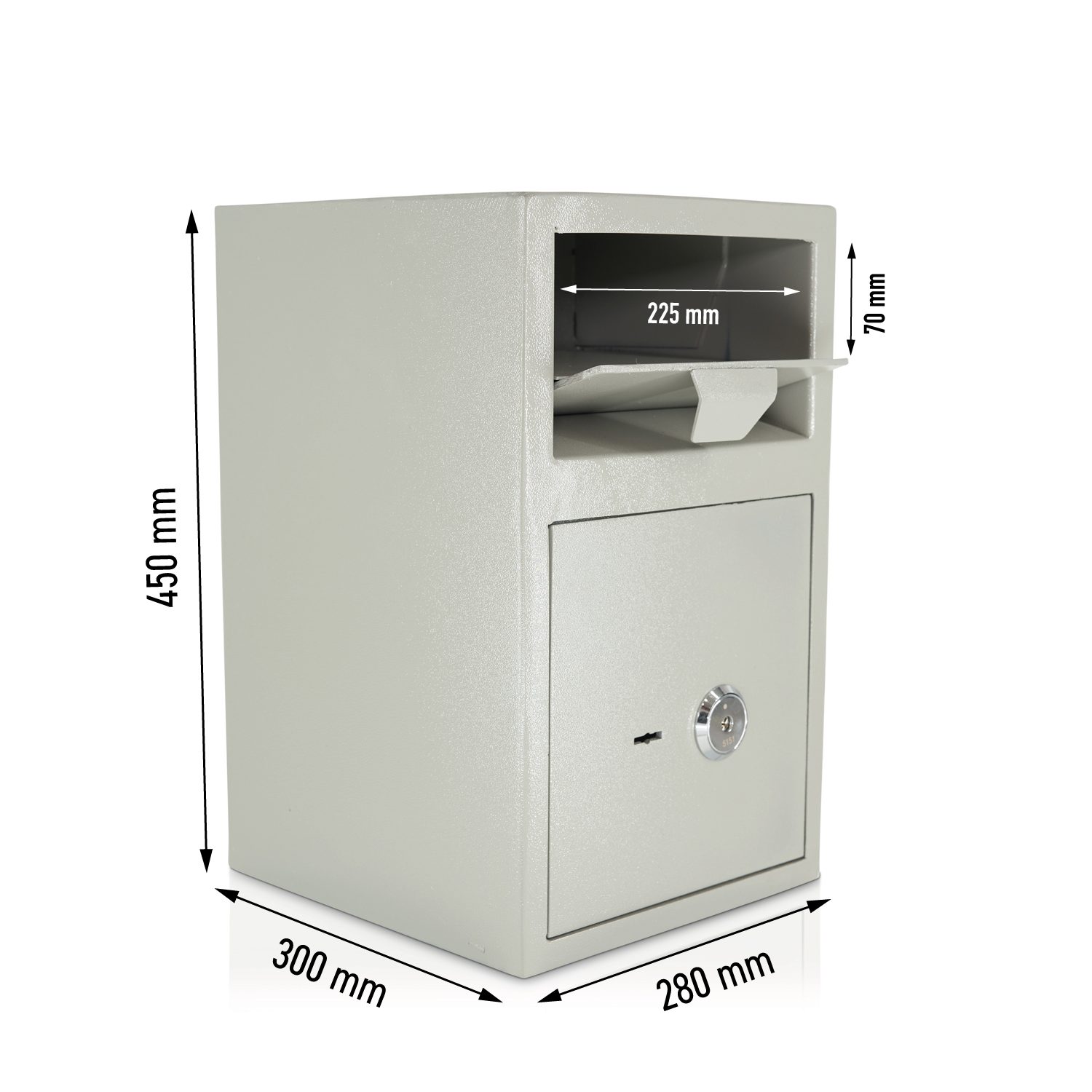 Afstortkluis | Inwerpsleuf | 4-Ogen Principe | 2 x Sleutelslot | Horeca