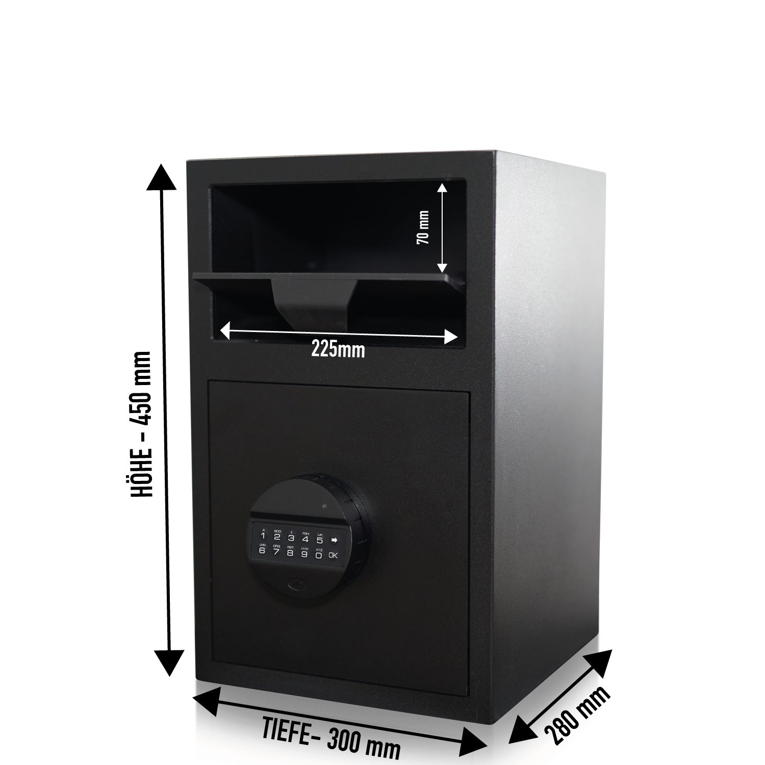 Deposito Kluis met Inwerpgleuf | Veiligheidsniveau B | VDS Slot Klasse 2 | Pincode | Gemaakt in EU